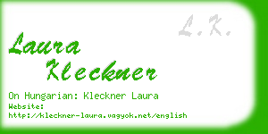 laura kleckner business card